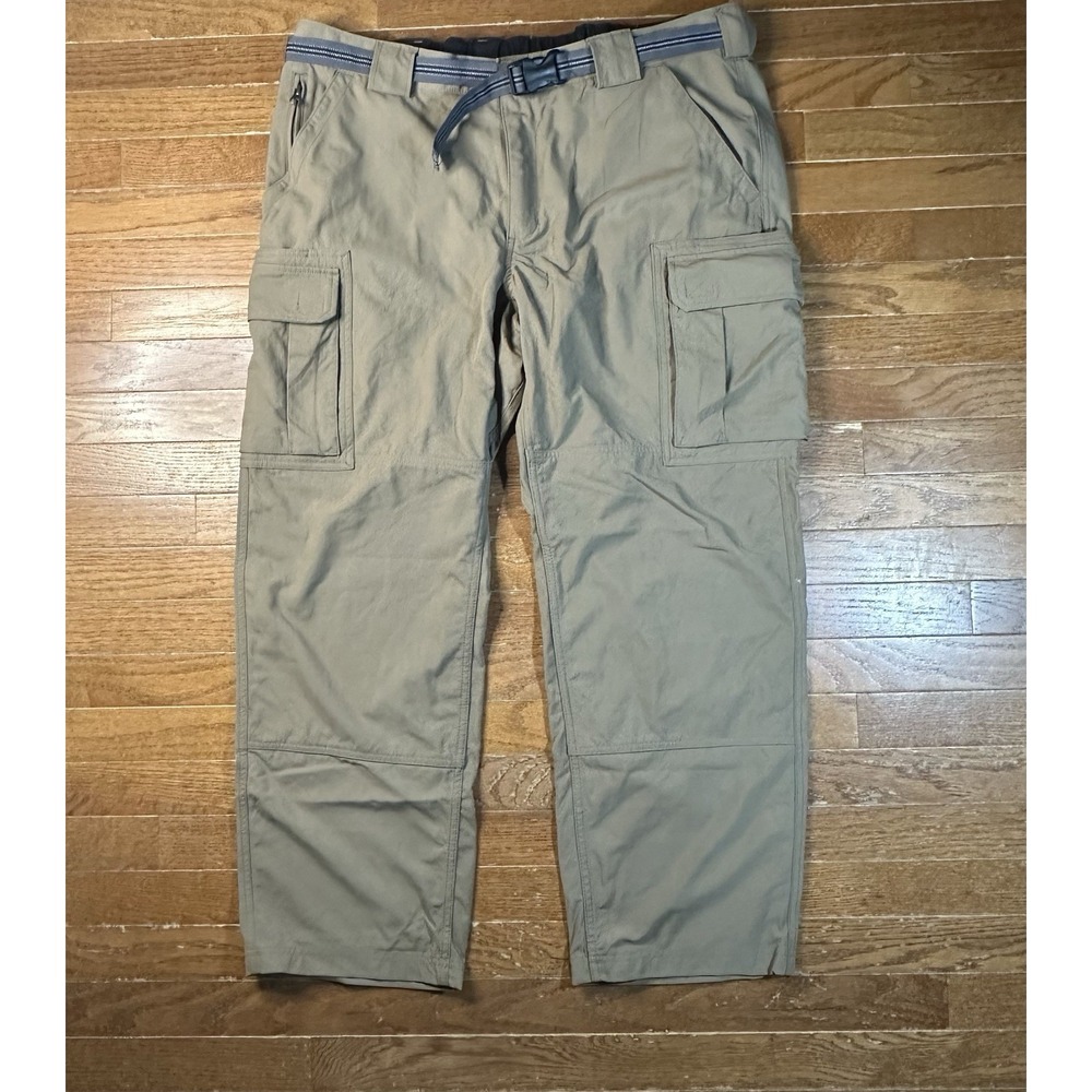 Duluth Trading Co Dry on the Fly Nylon Cargo Pant XLx30 Brown Hiking 59311 Belt